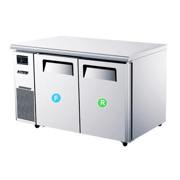 Under Counter Side Prep Table Dual Temp Refrigerator / Freezer KURF12-2
